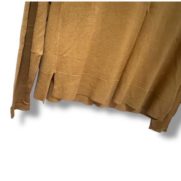 281 Zara | EUC Oversized Camel Brown Knit Sweater Long Sleeve Lightweight (Sz S) - Picture 5 of 12